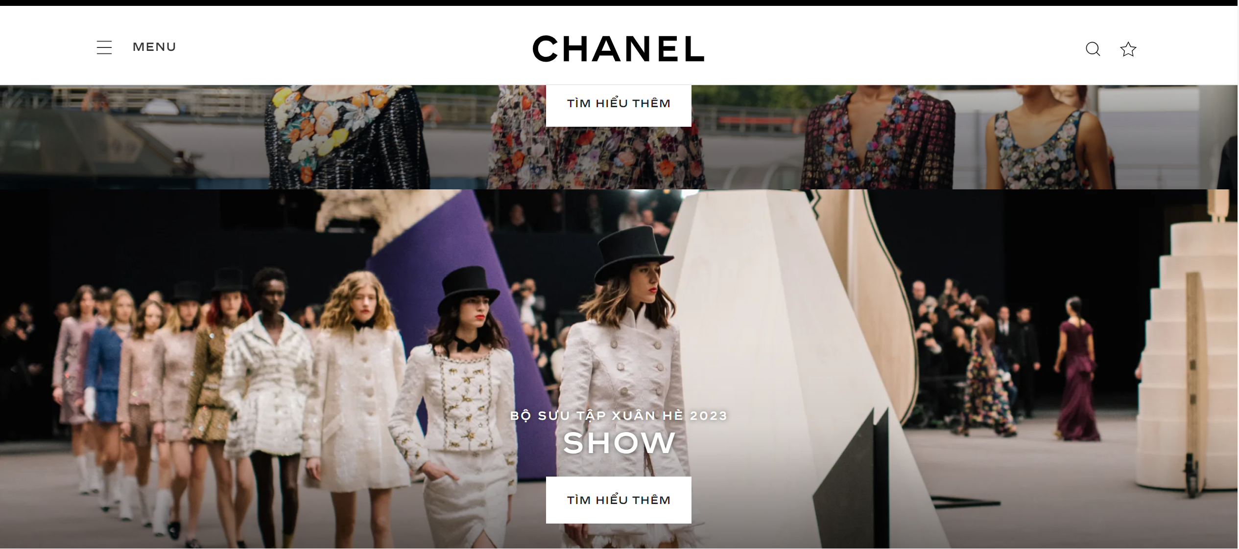 Website của Chanel Vietnam