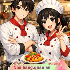 Demo về nhân vật 3D ngành nhà hàng, quán ăn - Tech Media